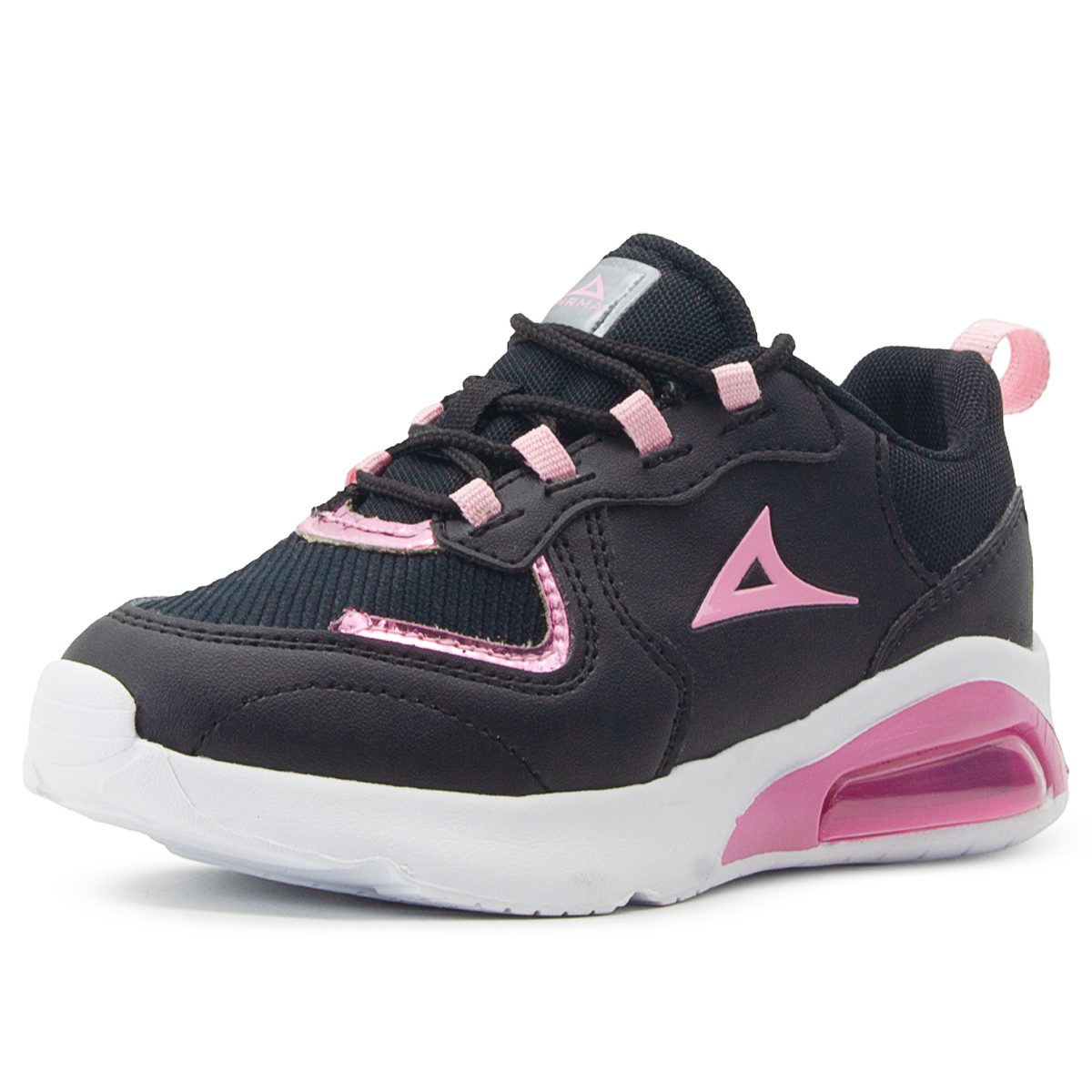 Tenis Niña Valvula De Aire Negro Rosa Pirma Modelo 5522