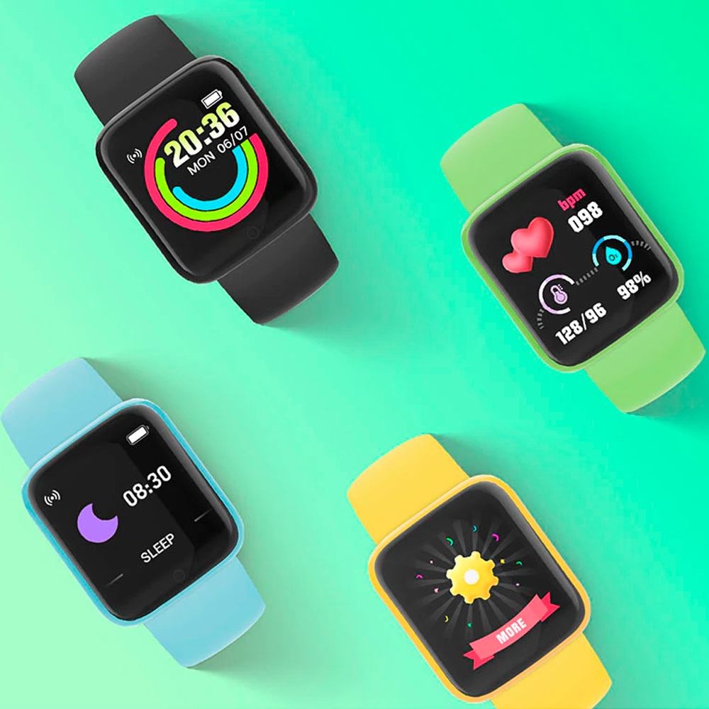 Reloj Inteligente Y68 Smartwatch Bluetooth Azul Cielo