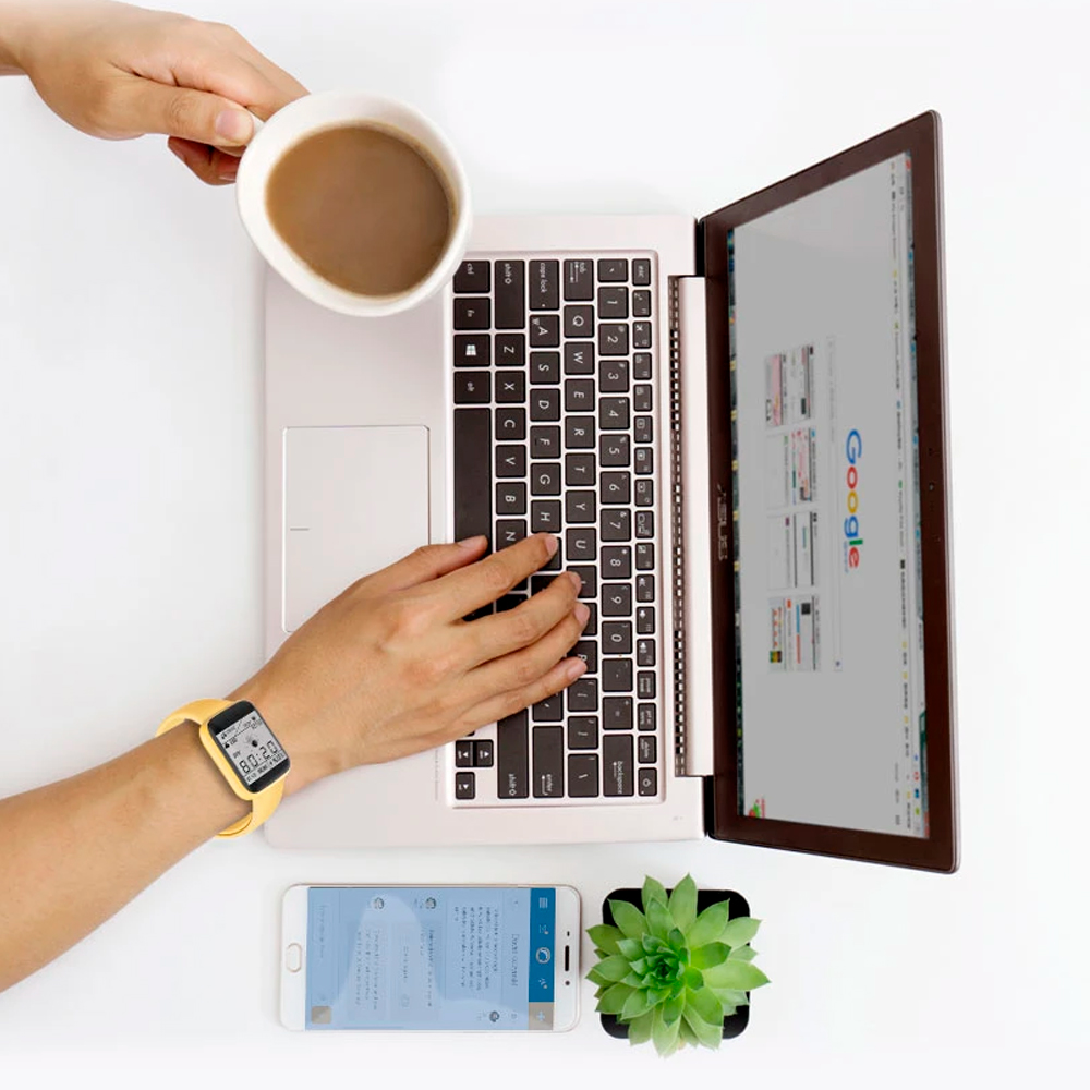 Reloj Inteligente Y68 Smartwatch Bluetooth Azul Cielo