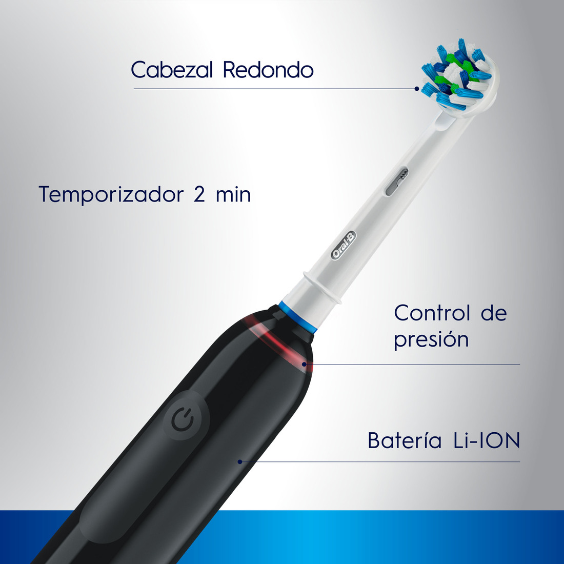 Kit, de Oral-B Cepillo Eléctrico Recargable Pro2000, 1 pz + Repuesto Sensi Ultrafino Y Cross Action 2 pz