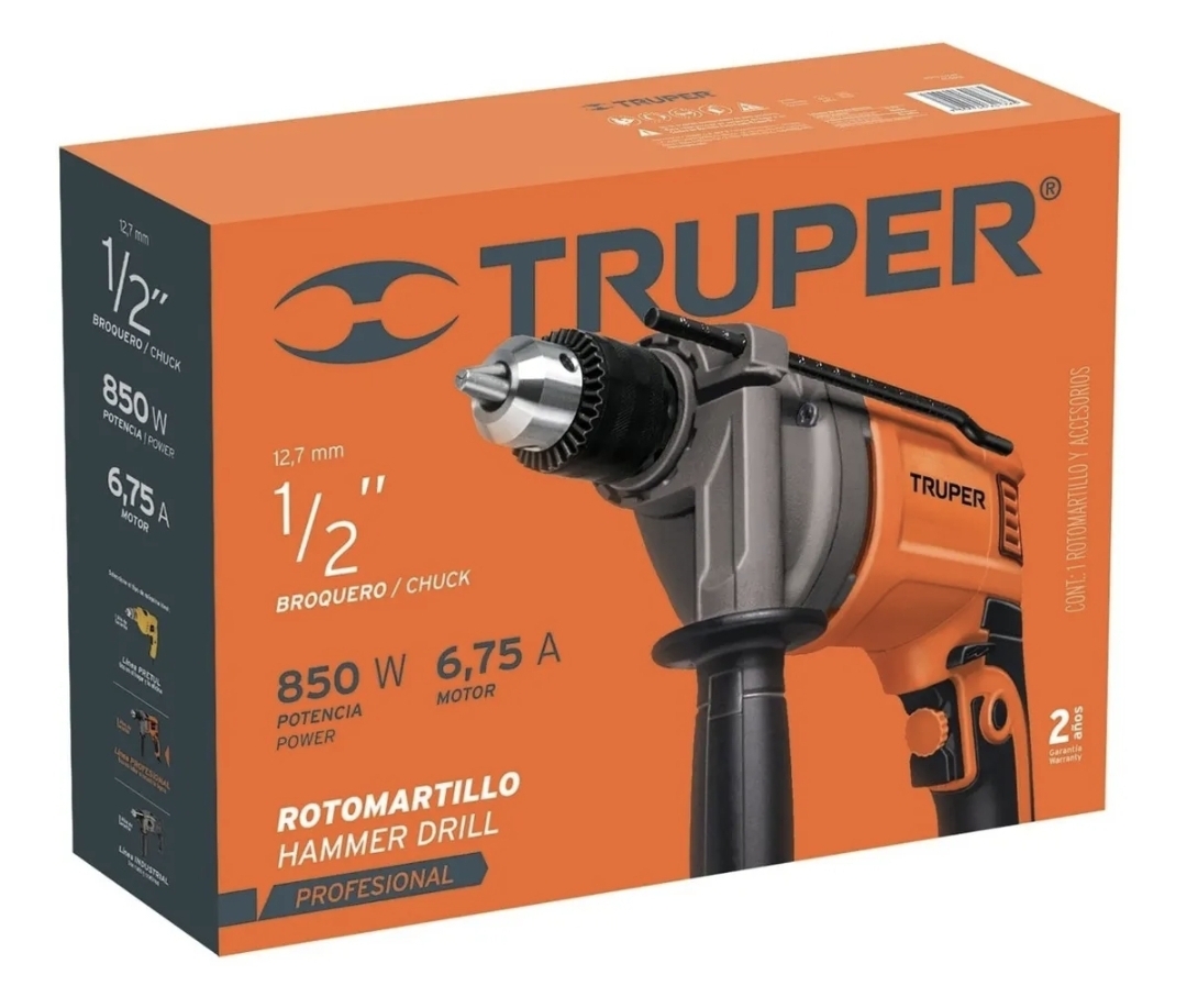 rotomartillo truper de 1/2 850 watts