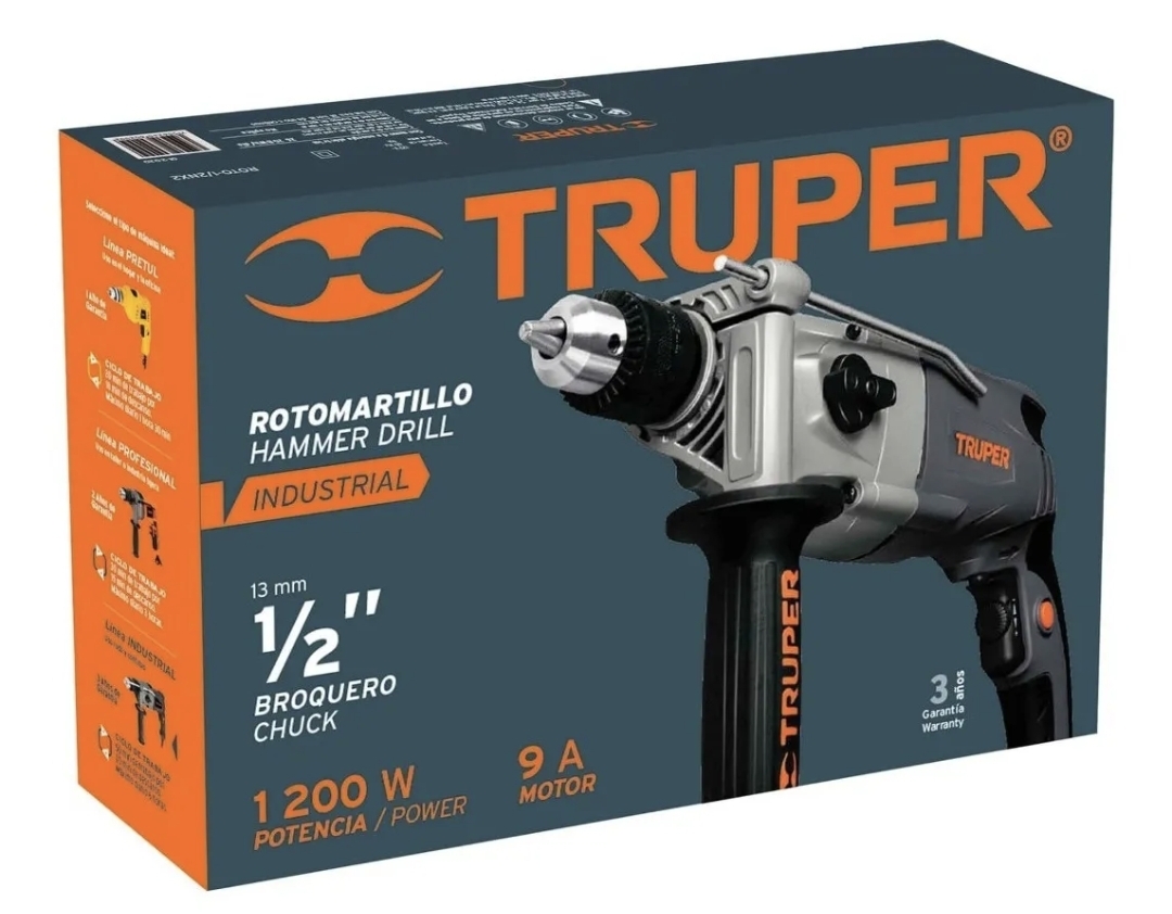rotomartillo truper industrial de 1/2 1200watts