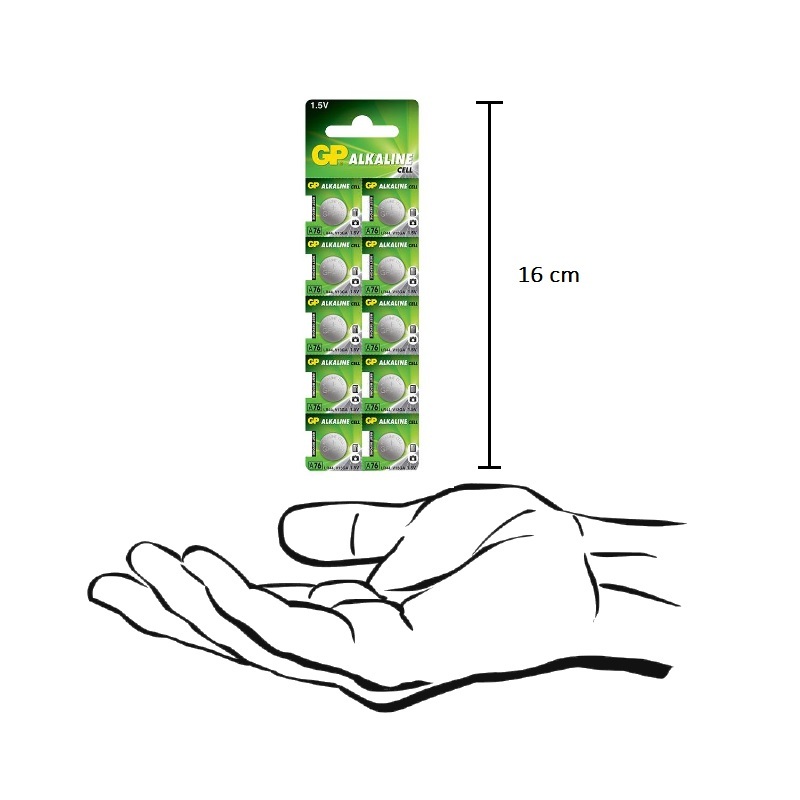 Pilas Gp Batteries Lr44 / (a76, Ag13) / Paquete Con 10 Piezas / GPPBAA76F012