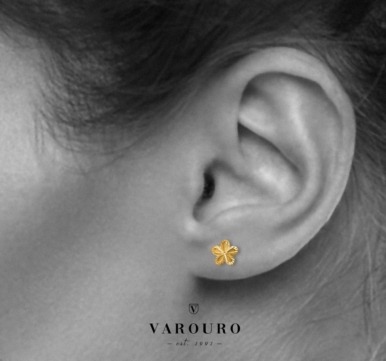 Aretes | Broqueles Flor Oro Puro 10k Piercing Moda + Estuche