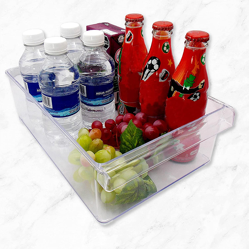 Juego de 3 cubos de almacenamiento RD ROYAL COOK  para refrigerador transparentes de acrilico duradero, apilables