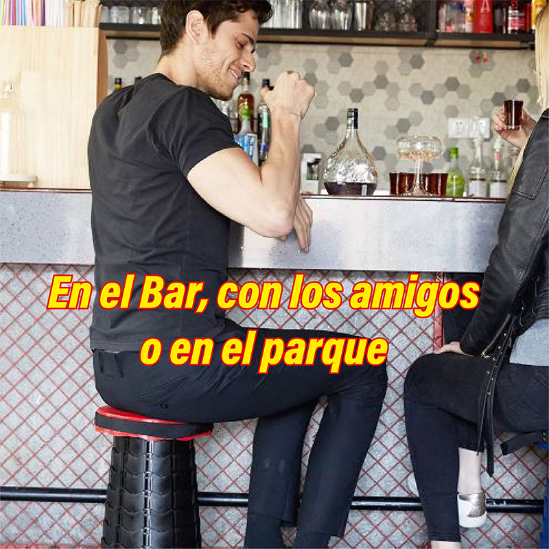 Taburete CHIC-FANTASY Plegable Banco Plegable Silla Plegable portátil retráctil, Banco telescópico Plegables Ligeros