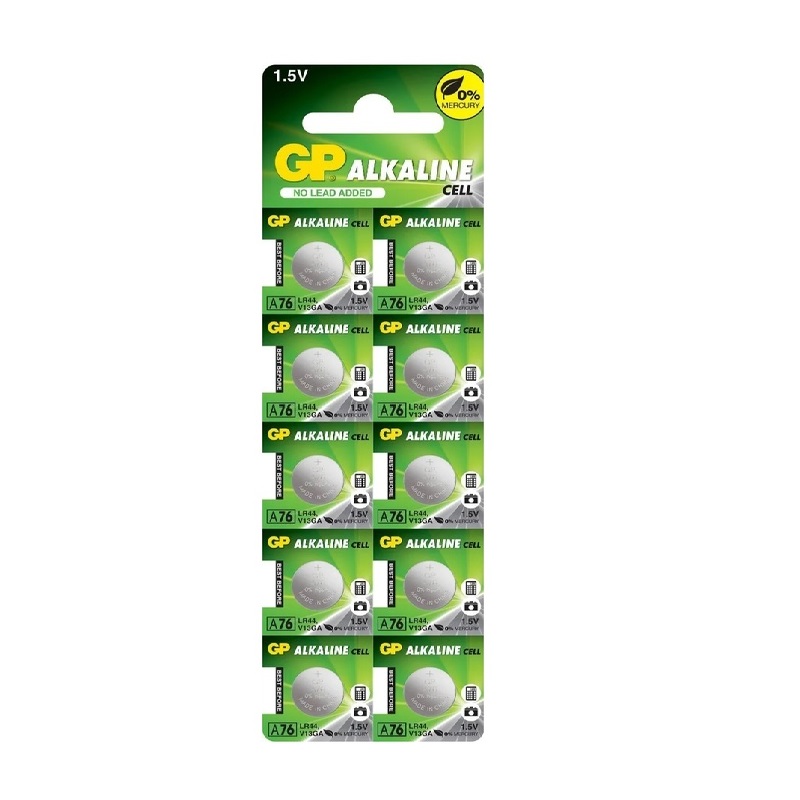 Pilas Gp Batteries Lr44 / (a76, Ag13) / Paquete Con 10 Piezas / GPPBAA76F012