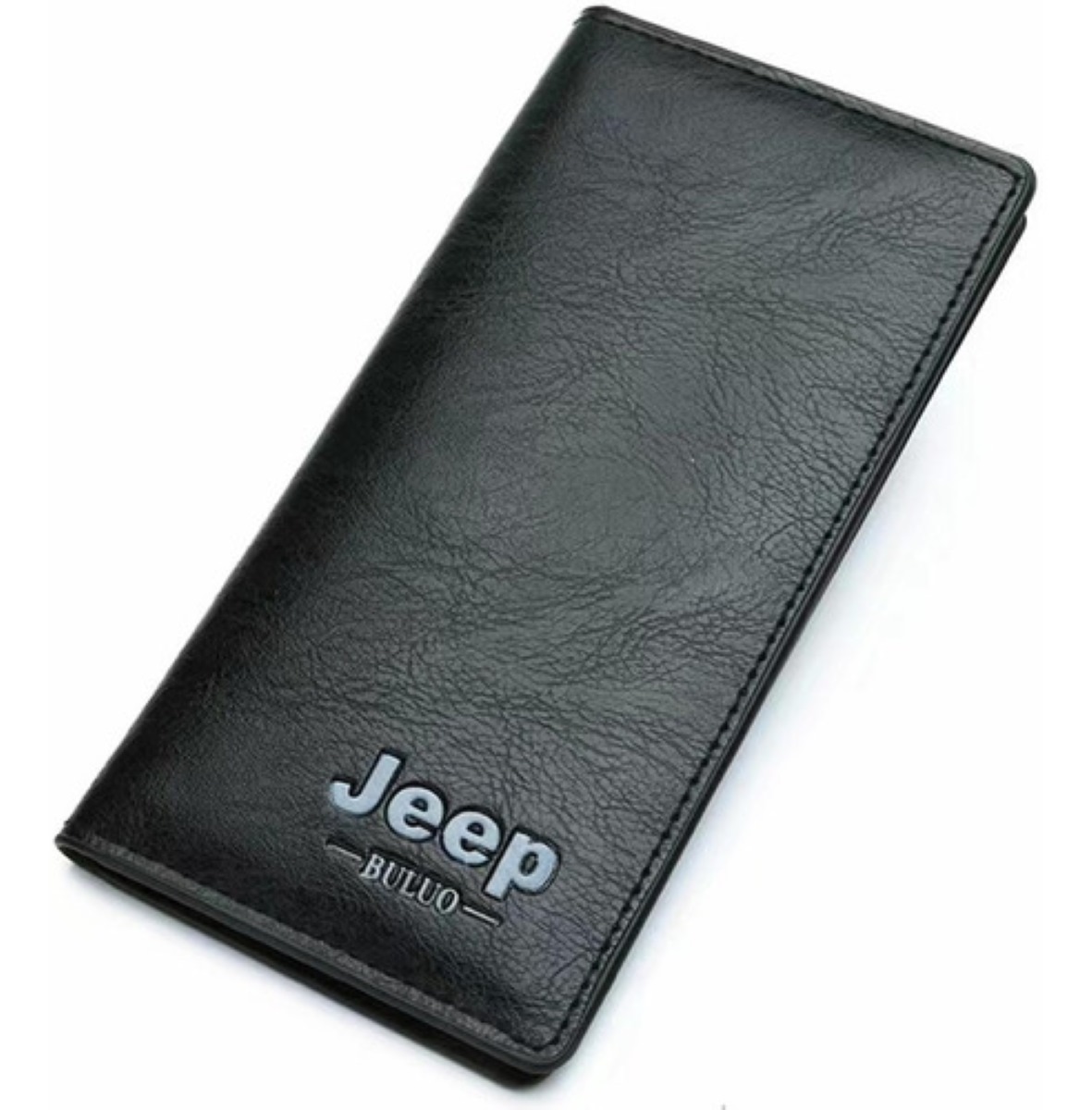 Cartera Jeep Larga De Estilo Empresarial Para Caballero Negra