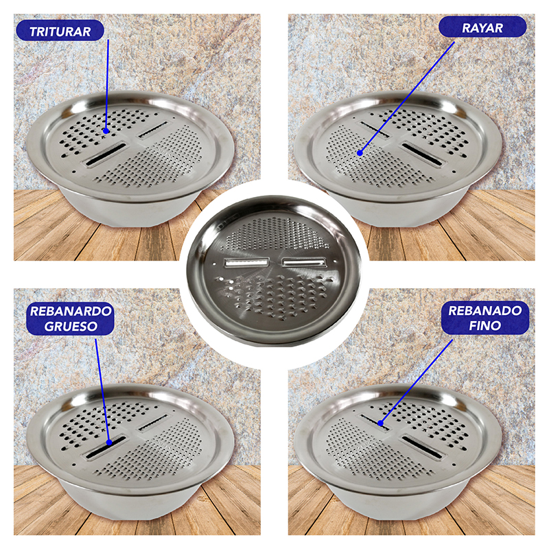 Juego de 6 Bowls con tapa y rallador para mezclar de acero inoxidable RD ROYAL COOK para cocinar, hornear y almacenar alimentos 