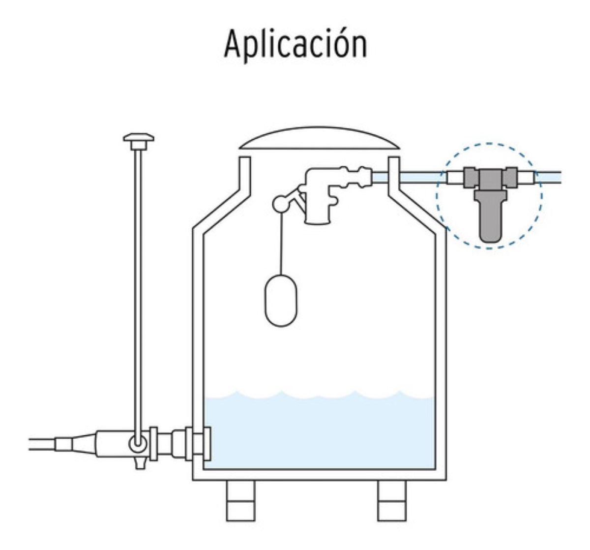 Filtro De Agua Para Tinaco Negro