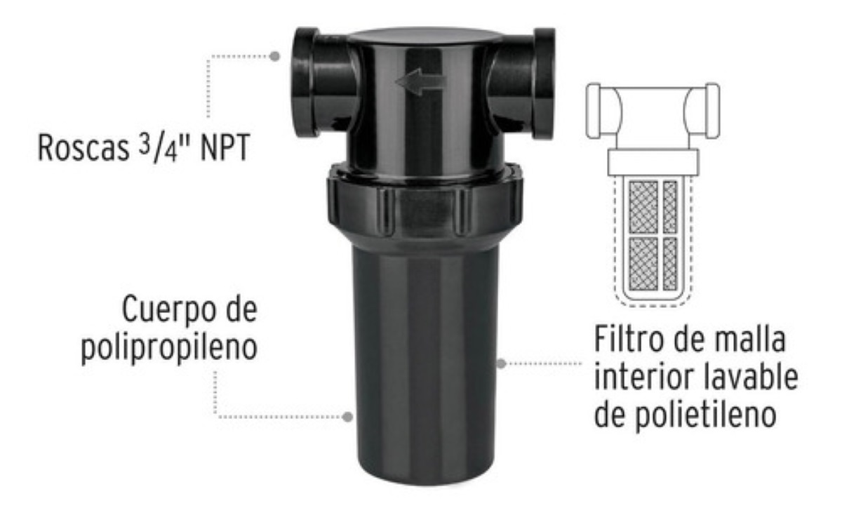 Filtro De Agua Para Tinaco Negro