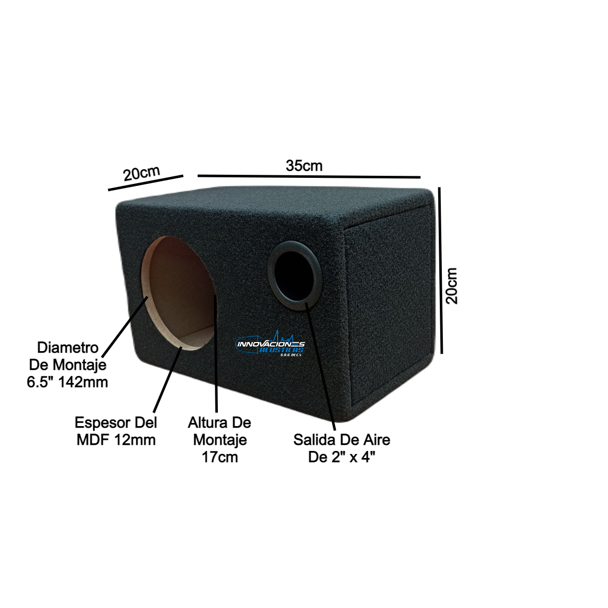 Par De Cajones Para Bocinas De 6.5 Pulgadas