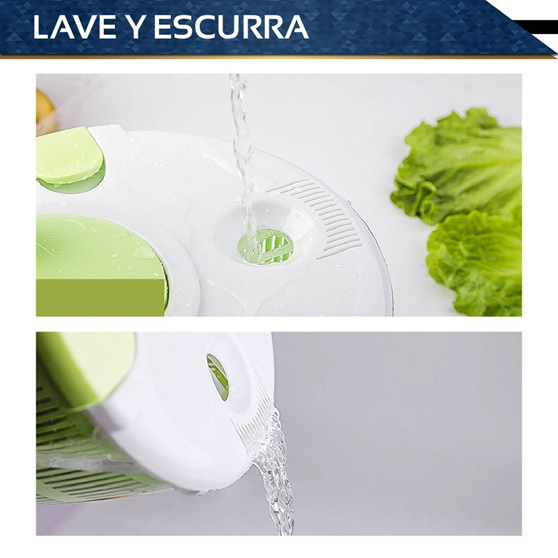 Centrifugadora RD ROYAL COOK Secadora de Lechuga Coladores de verduras Escurridor de frutas y verduras 