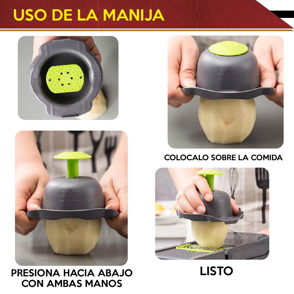 Dicer Plus Cortador CHIC-FANTASY Legumbres Verduras Frutas Rallador Cortador Pelador Rebanador de Verduras mandolina de 16 piezas 