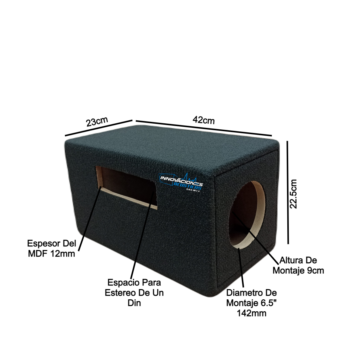 Porta Estereo Para Bocinas De 6.5 Pulgadas