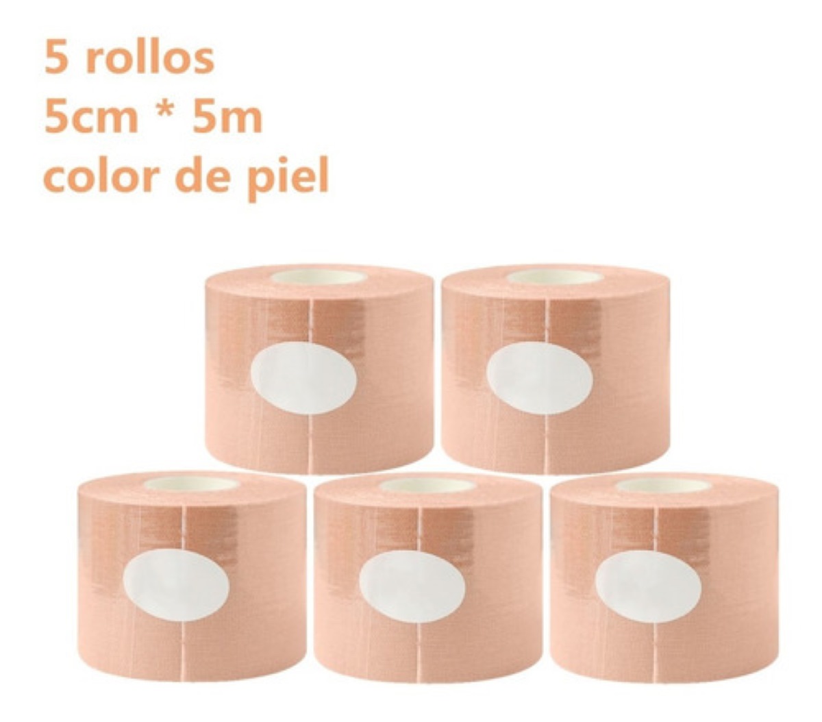 Cintas Kinesiológicas/vendaje Neuromuscular Color Piel 5 Pz