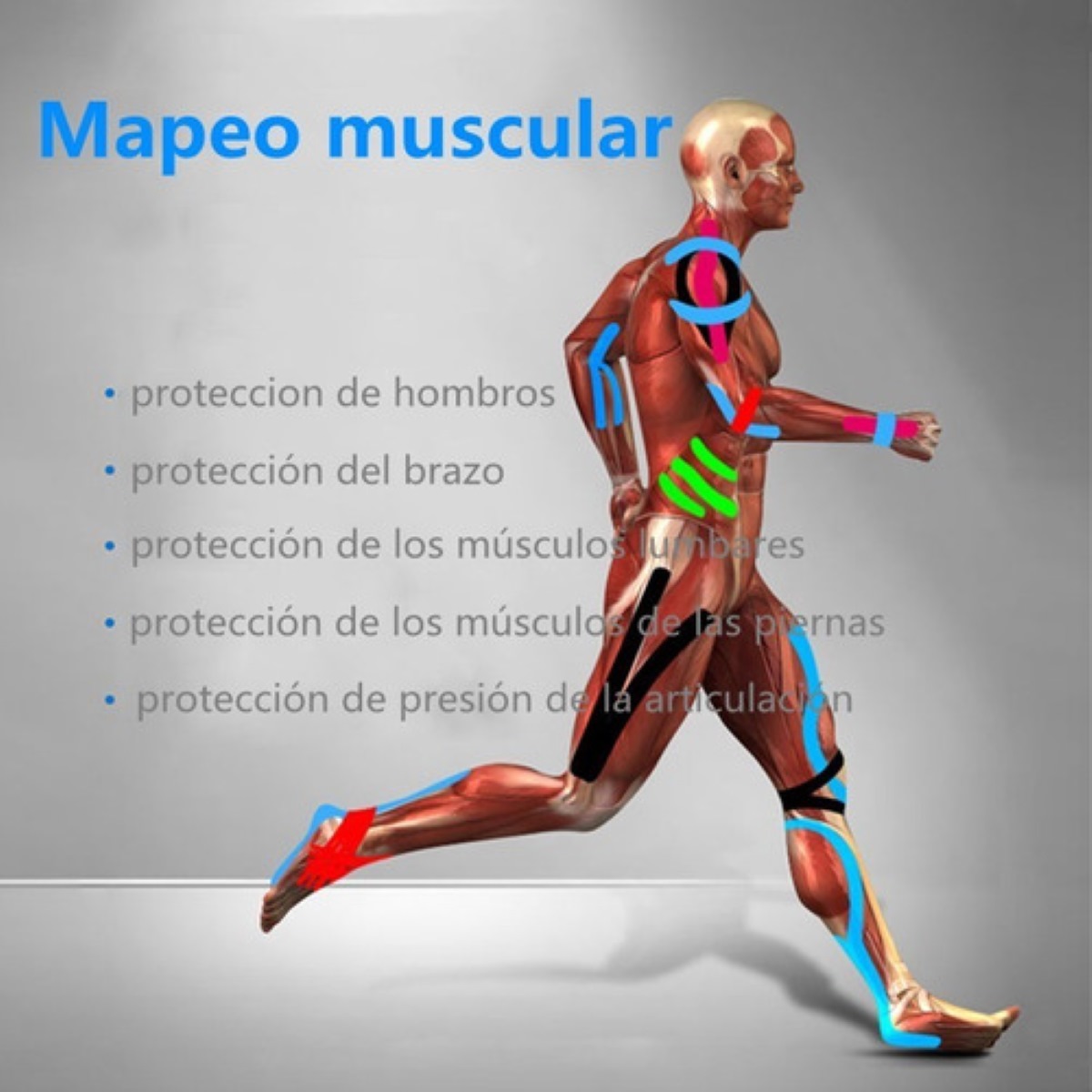 Cinta Kinesiológicas Vendaje Neuromuscular 6 pz