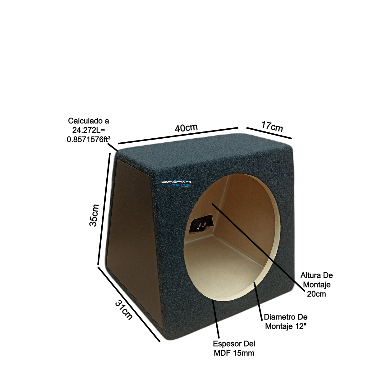 Cajon Para Un Woofer De 12 Pulgadas Sellado Tipo Piramide