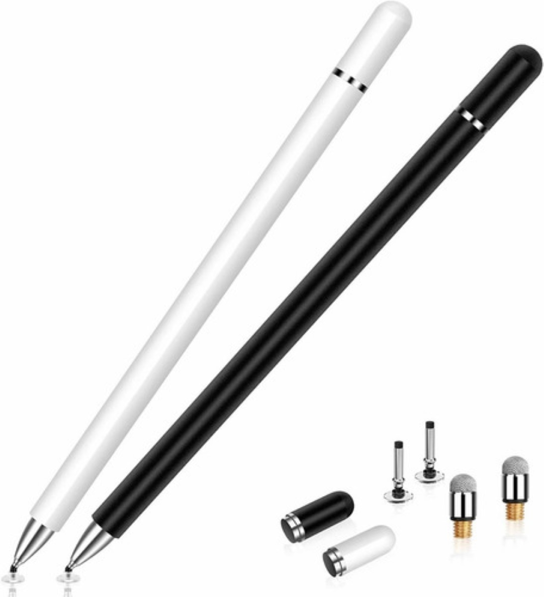 2 Lapiz Optico para pantalla Tactil  Blanco y Negro