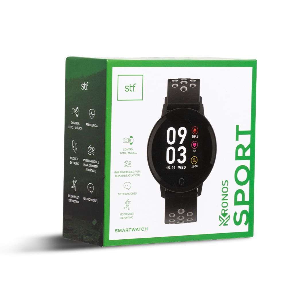 Smartwarch Kronos Sport Round V1.0 Stf Negro