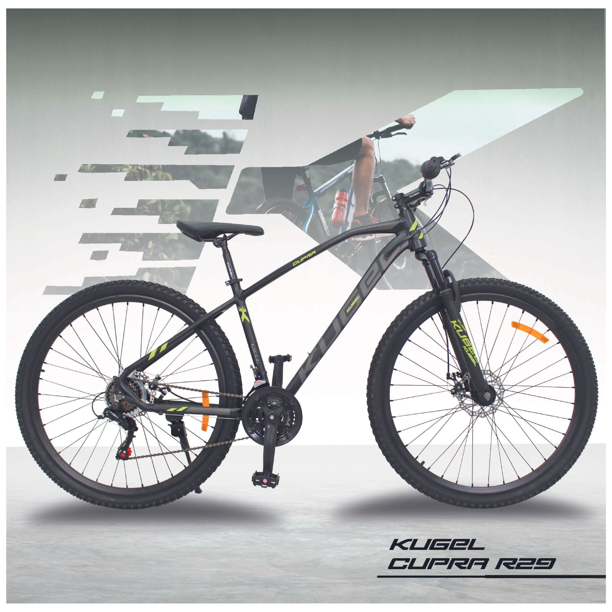 Bicicleta Montaña Rodada 29 21 Velocidades Kugel Cupra Negro Amarillo