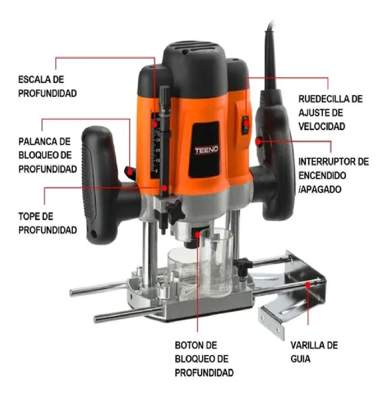 Kit Router 1200w 110v Con  Accesorios
