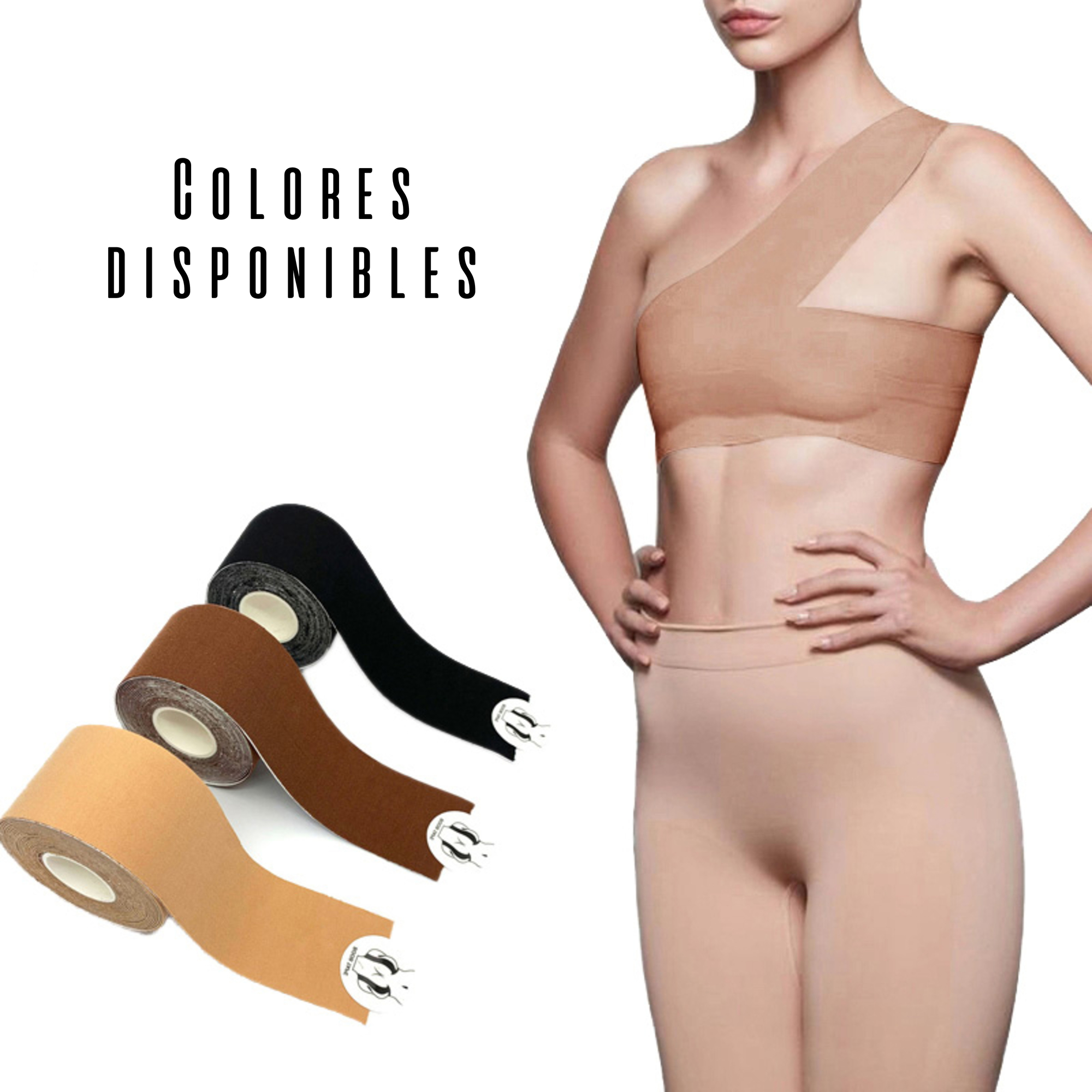 Sophie's Boobytape | Cinta Adhesiva para Levantamiento de Busto | 5 Pares de Pezoneras | Boob Tape Cubre pezones | Nipple Cover | Adhesivo Body Brasier para Mujer |