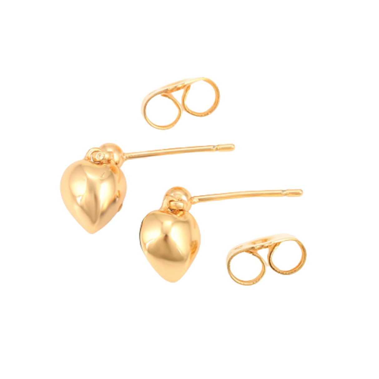 Aretes Niña Corazón Chico Oro Laminado 18K Arracadas Cristal Austriaco Fino