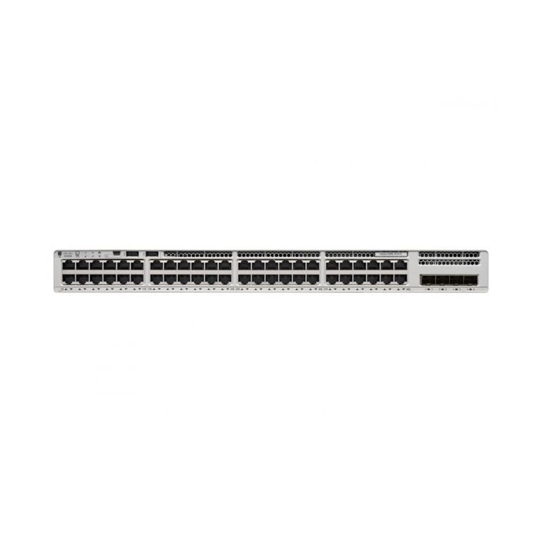 Switch Cisco Gigabit Ethernet Catalyst 9200L, 48 Puertos 10-100-1000Mbps, 56 Gbit-s, 16.000 Entradas ,No Administrable