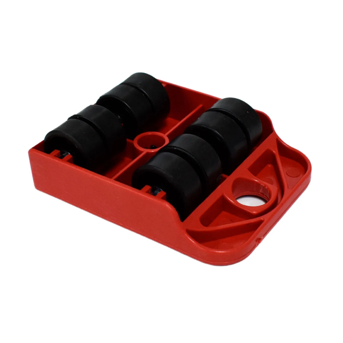 Kit De 4 Bases Con Llantas Y Gato P Mover Muebles Pesados