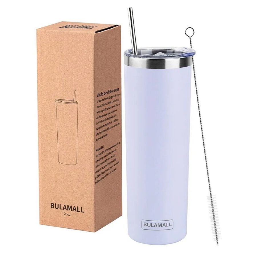 Termo Portátil De Acero Inoxidable De 20 Oz blanco