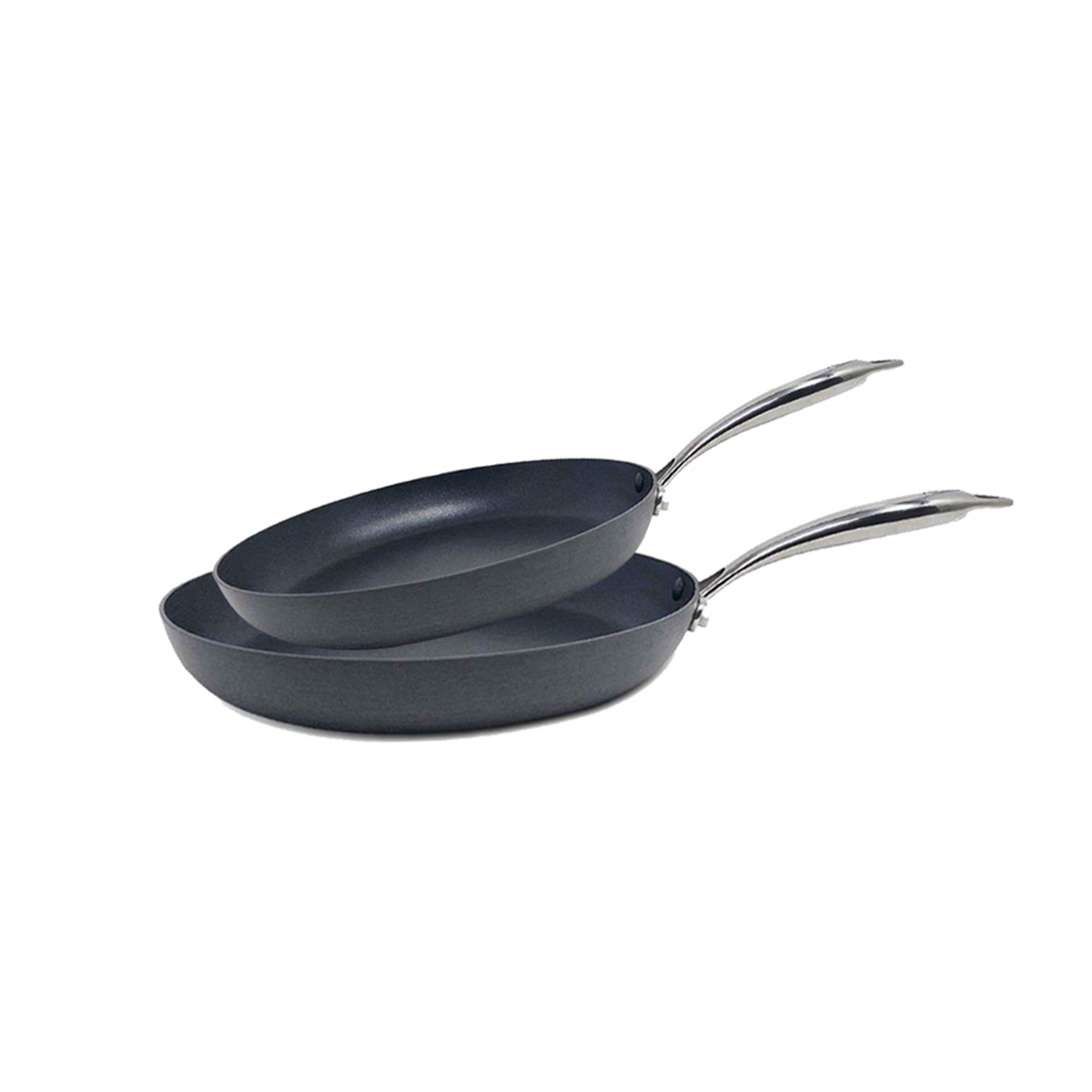 Set Sartenes 24/20cm Aluminio Anodizado doble Antiadherente Bogner