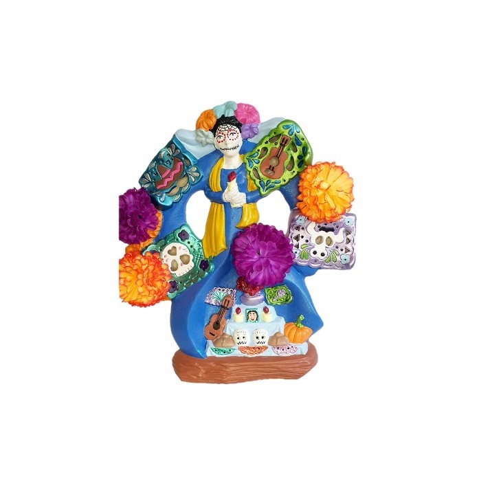 Adorno catrina diseño papel picado