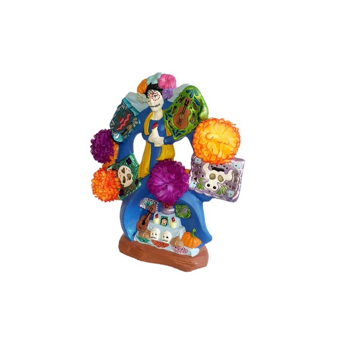 Adorno catrina diseño papel picado