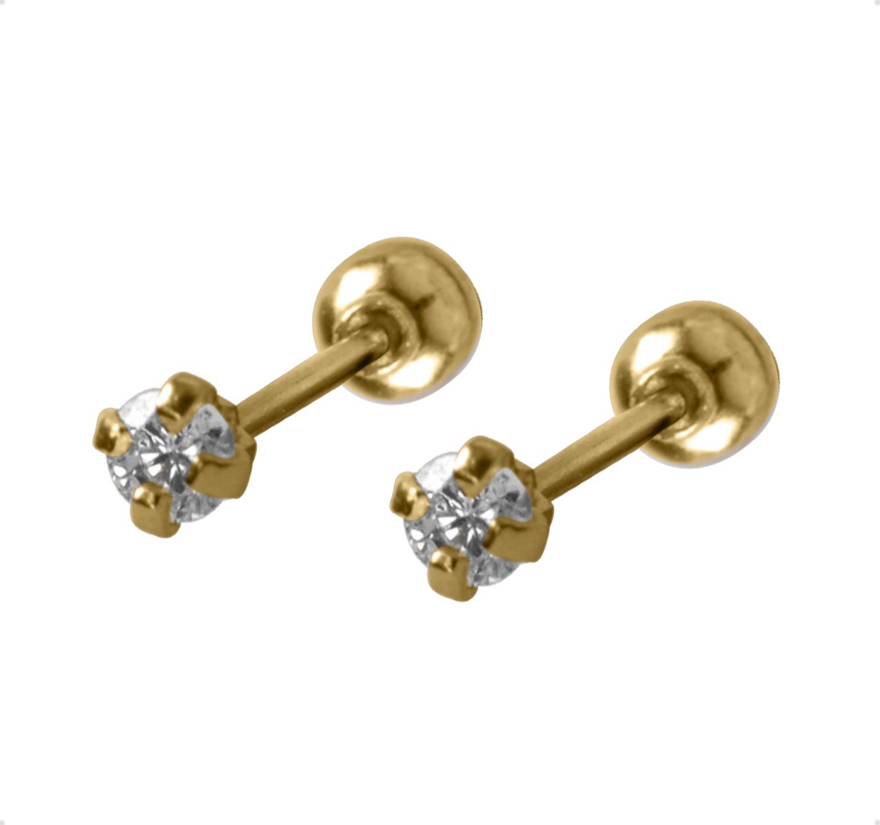 Aretes | Broqueles Oro 10k | Mini Bebé 2mm + Estuche Regalo