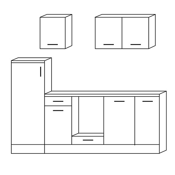 Set De Muebles Modulares Para Cocina Petunia 2.80 metros