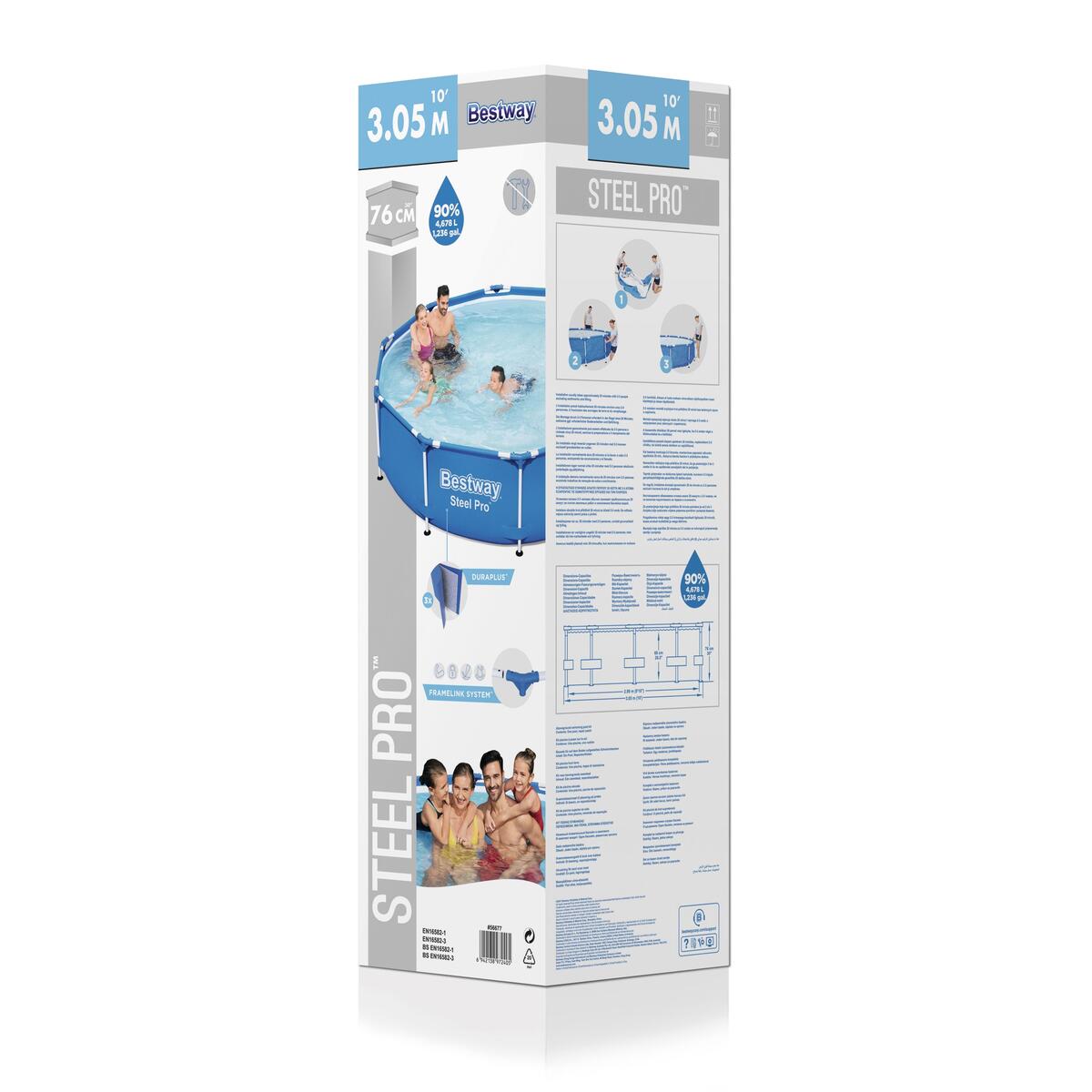 Alberca Estructural Steel PRO 3,05 m x 76 cm Bestway 56677