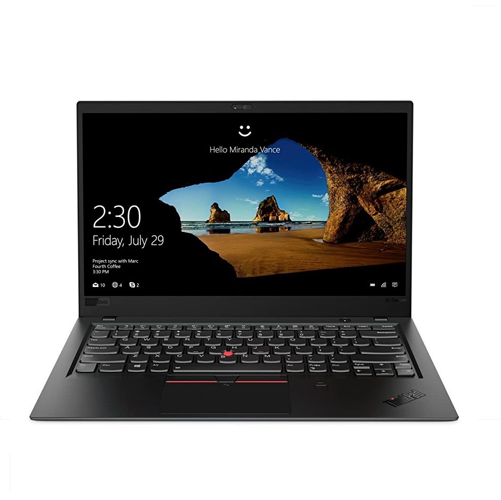 Laptop Lenovo X1 Carbon- 14"- Intel Core i7, 7ma gen- 16GB RAM- 256GB SSD- WINDOWS 10 Pro- Equipo Clase A, Reacondicionado.