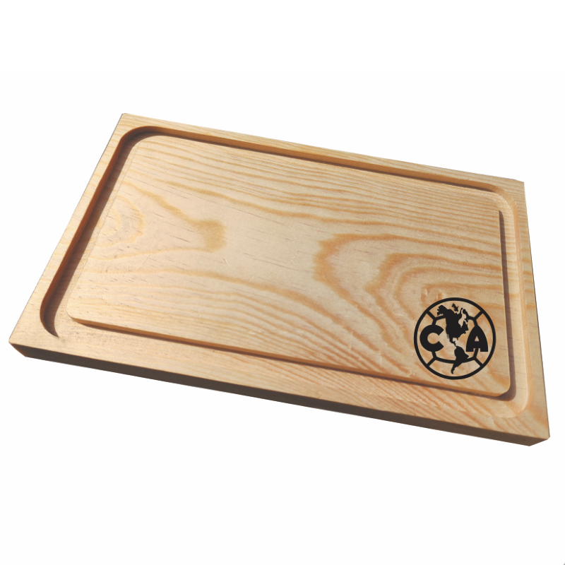 Tabla de madera estilo Kansas 19 X 30 cm con grabado America