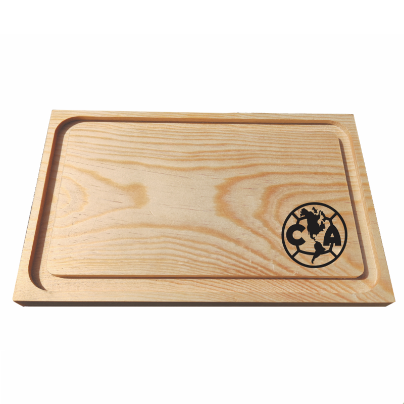 Tabla de madera estilo Kansas 19 X 30 cm con grabado America