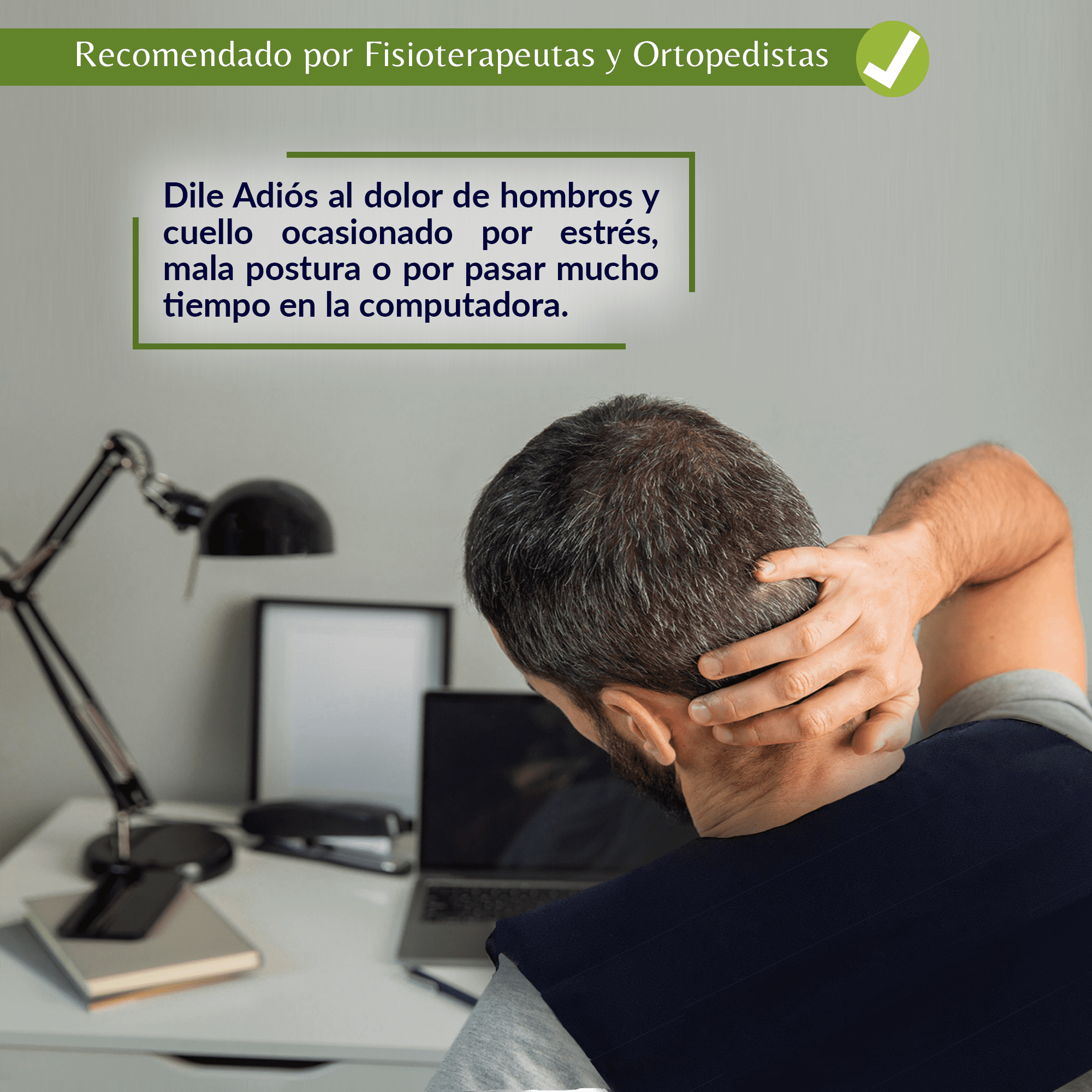 Natural Therapy-Cojín Terapéutico TÉRMICO para Hombros. Versátil para Cualquier Malestar! Analgésico Desinflamatorio y Relajante. Ideal para Contracturas Musculares y Malestares de Hombros y Cuello.