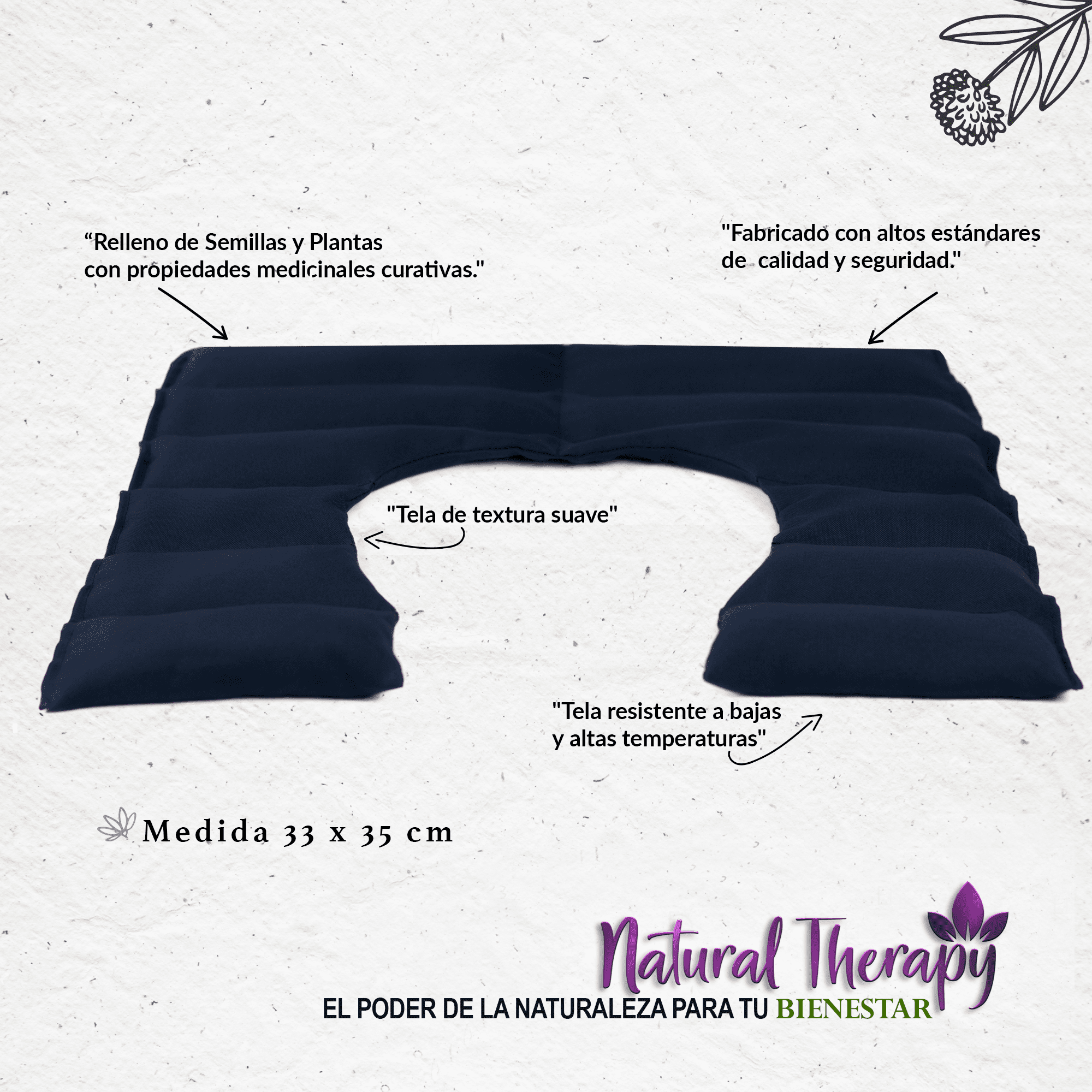Natural Therapy-Cojín Terapéutico TÉRMICO para Hombros. Versátil para Cualquier Malestar! Analgésico Desinflamatorio y Relajante. Ideal para Contracturas Musculares y Malestares de Hombros y Cuello.