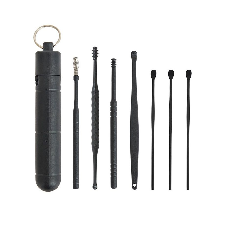 Set Cotonete Herramienta Reutilizable Limpieza Orejas Removedor Cera Cuchara Oído Limpiador Hisopos