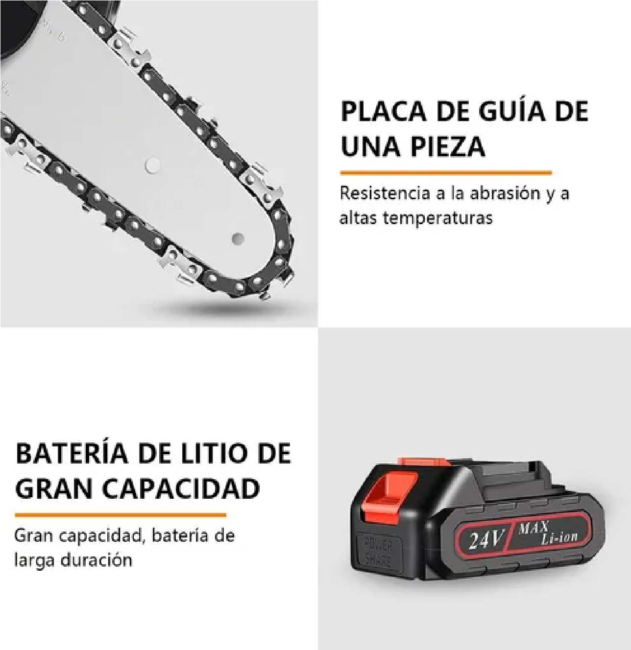 Mini Sierra Eléctrica Recargable 4 Pulgadas 1 Batería