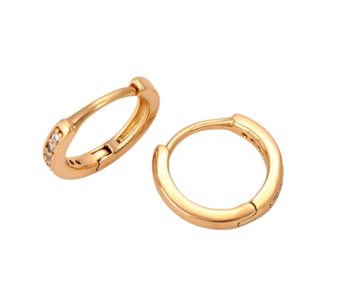 Aretes Chicos Niña Mujer Oro Laminado 18k Arracadas Huggies Finas de Moda
