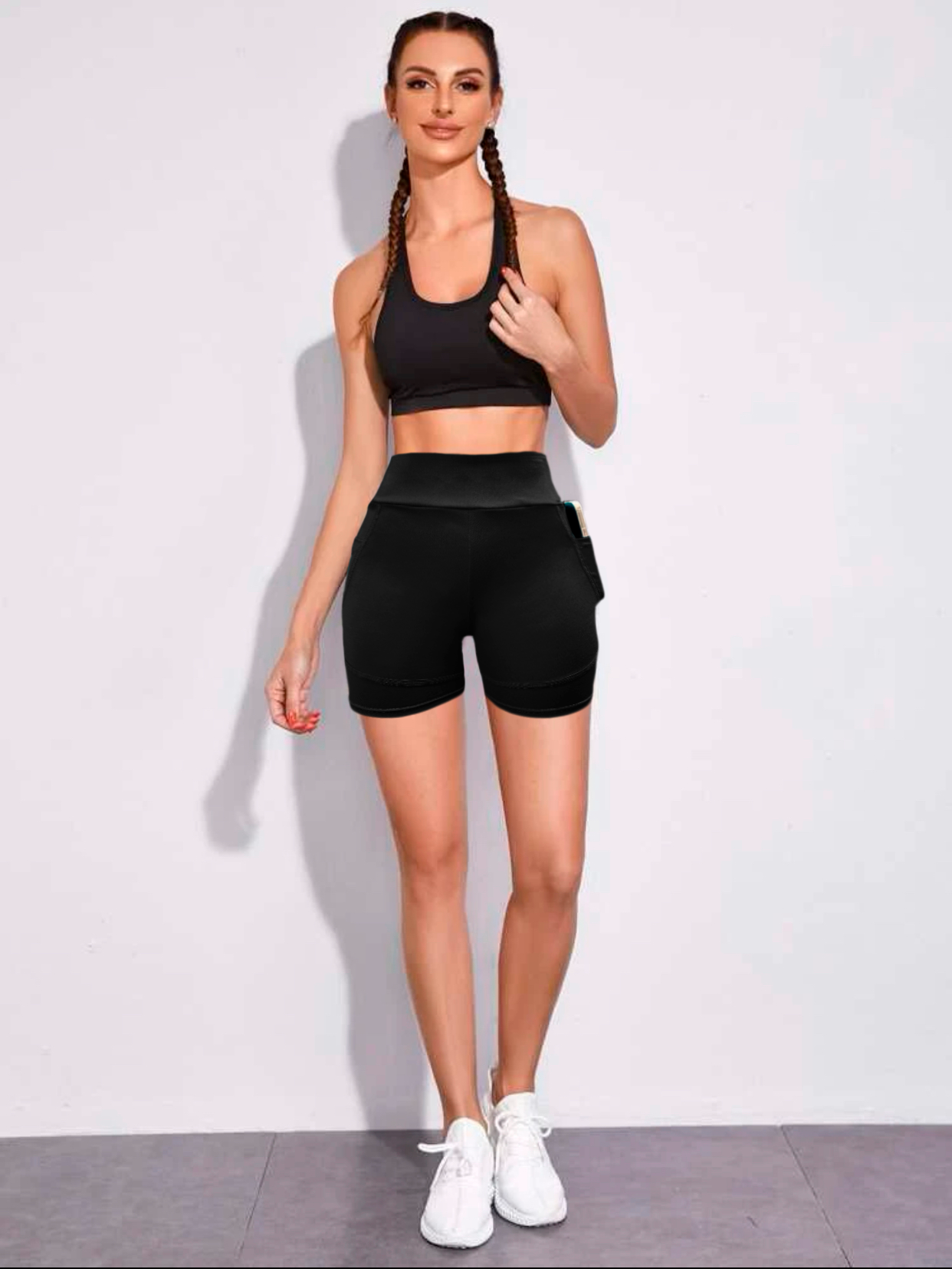 Short de Mujer  con bolsas laterales Gym Playa Deportivo Dama Shores Sexy SH-034