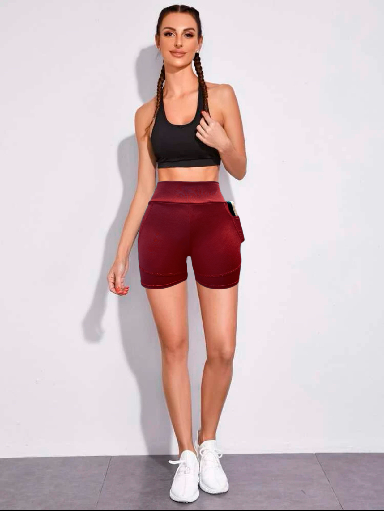 Short de Mujer  con bolsas laterales Gym Playa Deportivo Dama Shores Sexy SH-034