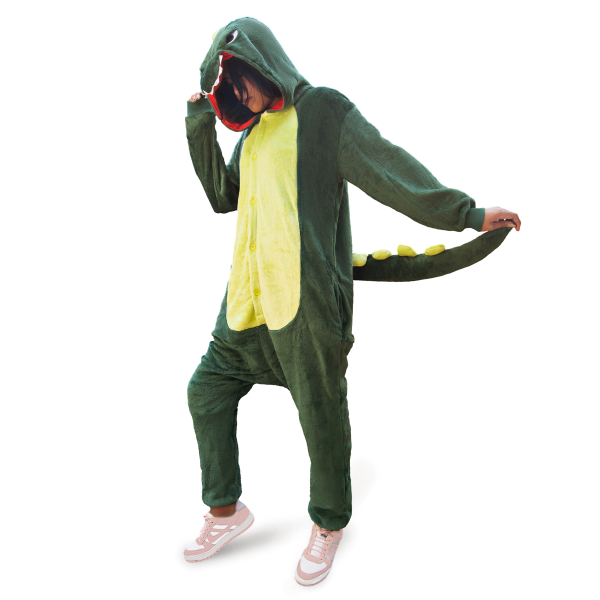 Pijama Mameluco Cocodrilo Disfraz Cosplay Verde