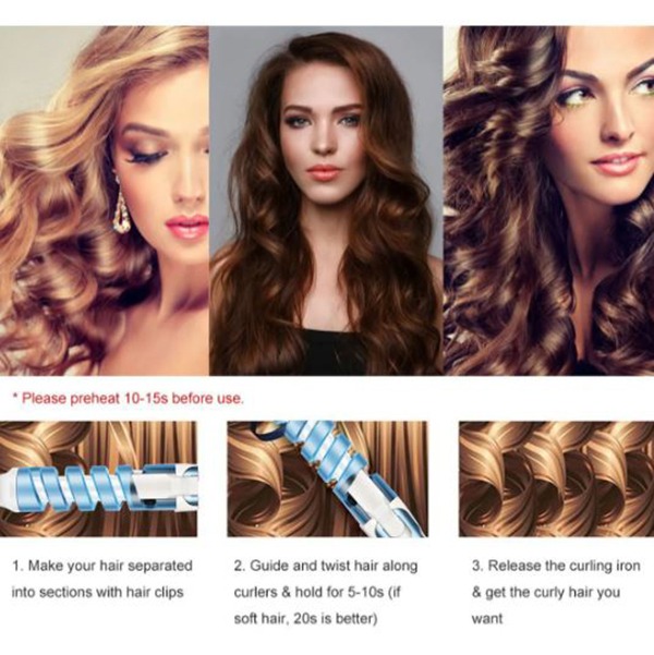 Rizadora Espiral profesional para cabello