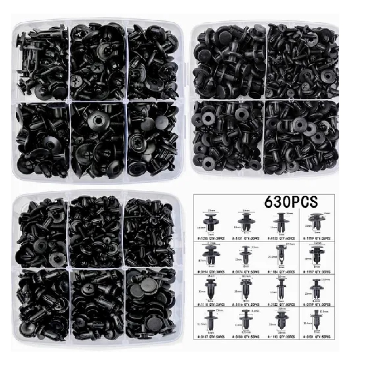 Kit Grapa Automotriz Con Quita Grapas Molduras